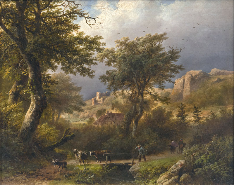 Romantic Landscape with Herdsman