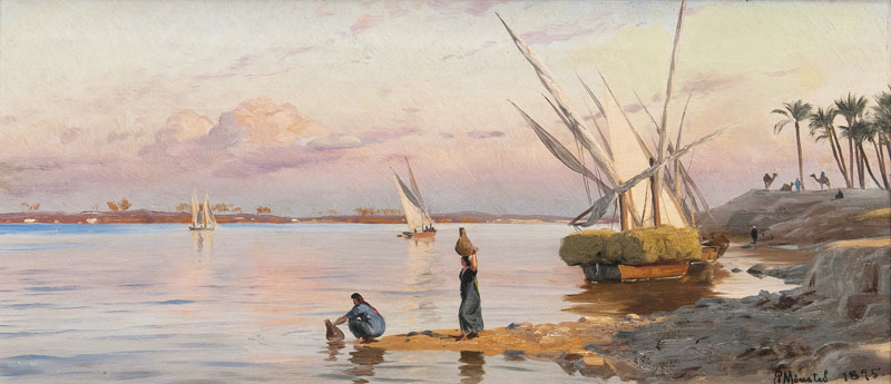 Peder Mönsted - Evening by the Nile Evening by the Nile