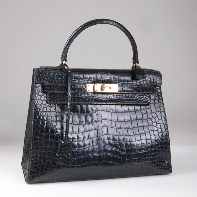 A Rare Vintage Kelly Bag 20 in Alligator Leather