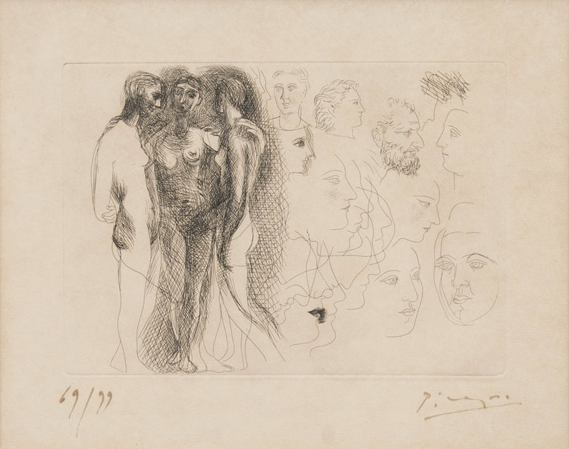 Pablo Picasso - Trois nus debout Trois nus debout