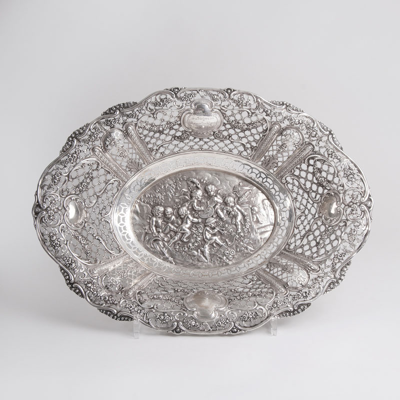 A LargeTray with Putti-Motif A LargeTray with Putti-Motif