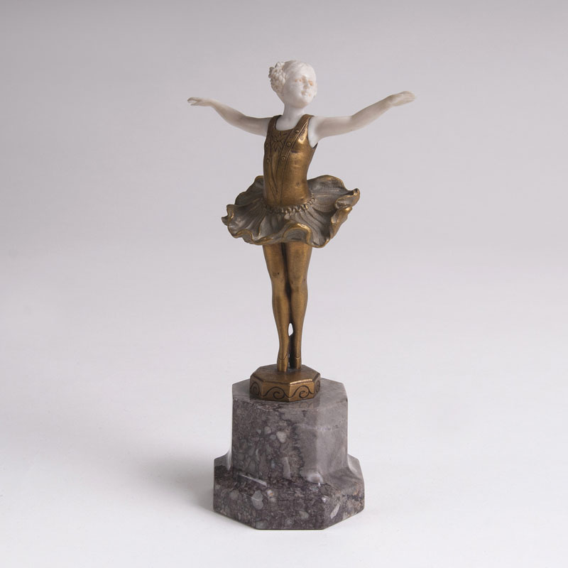 A Small Chryselephantine Figure 'Ballet Dancer'