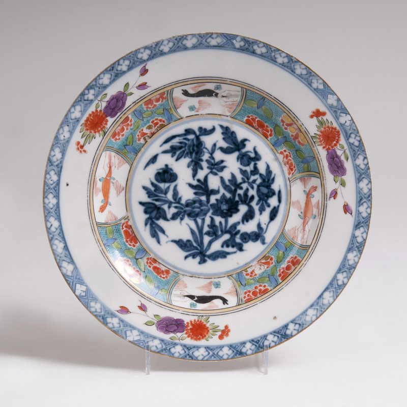 An Early Plate with So-called Lobster Decor An Early Plate with So-called Lobster Decor