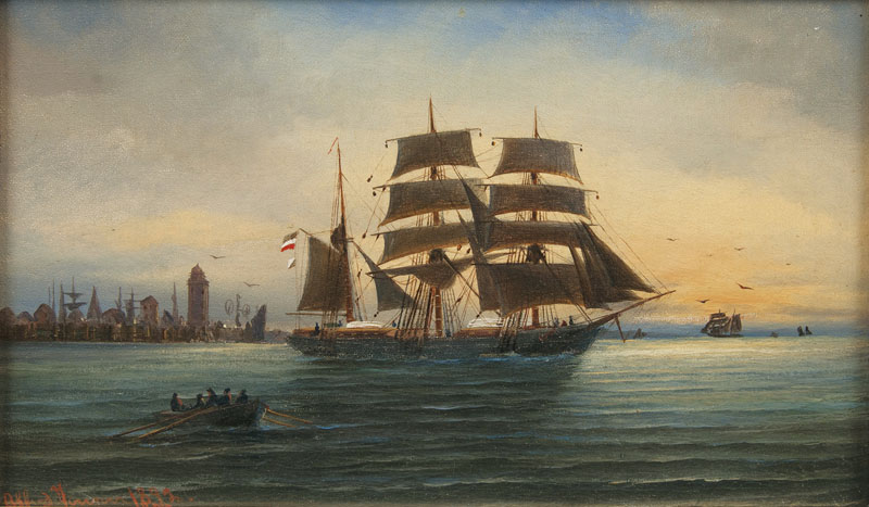 Alfred Jensen - Stiller Abend auf der Elbe Stiller Abend auf der Elbe