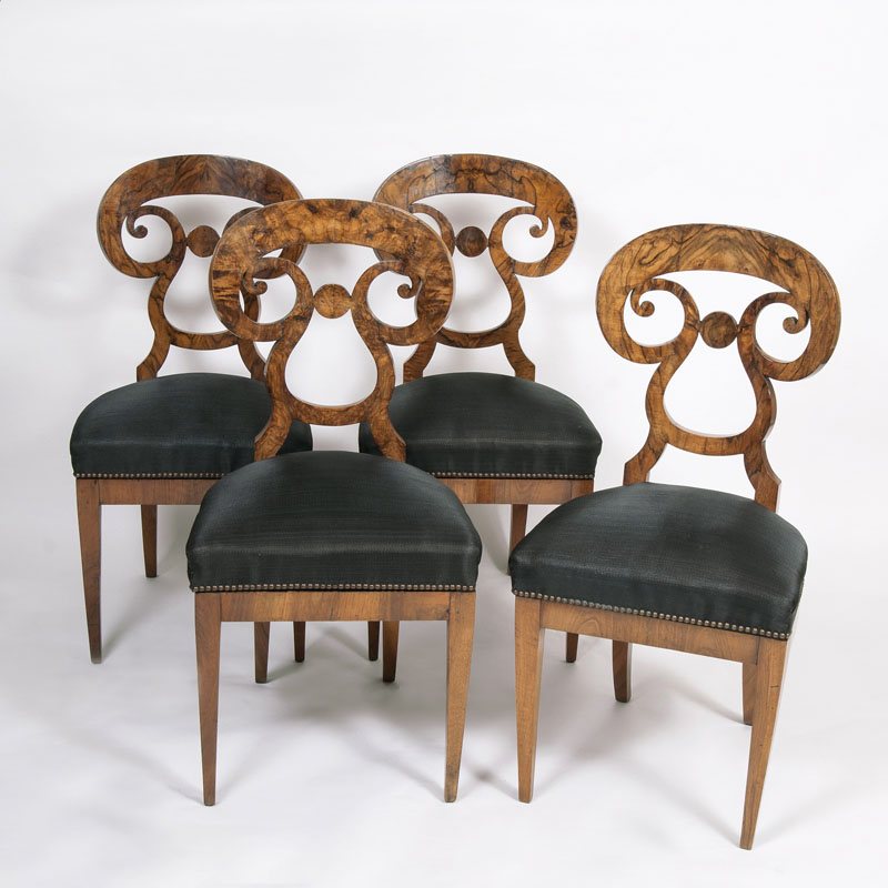A Set of 4 Biedermeier Chairs