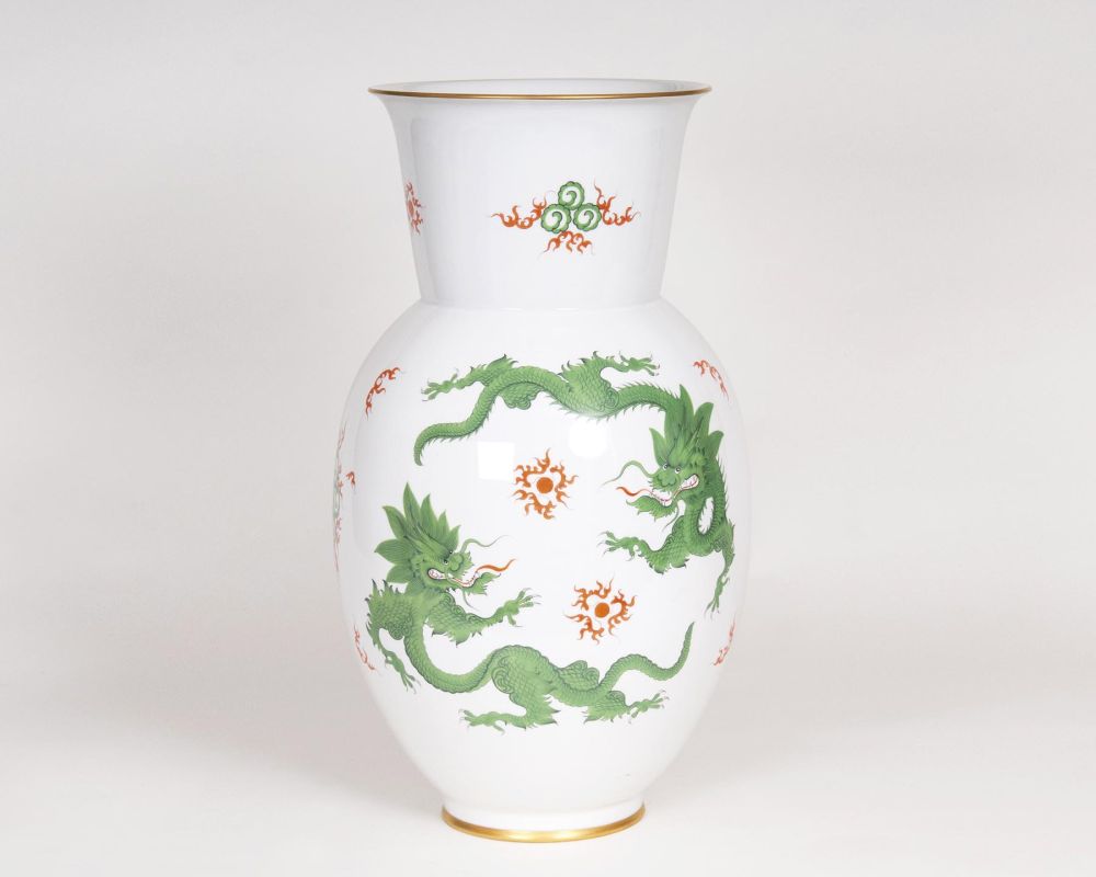 A Large Vase 'Green Ming Dragon'
