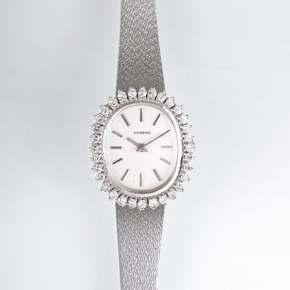 Deutsche Uhrmacher-Genossenschaft Alpina, gen. Dugena - Vintage Damen-Armbanduhr mit Diamanten Vintage Damen-Armbanduhr mit Diamanten