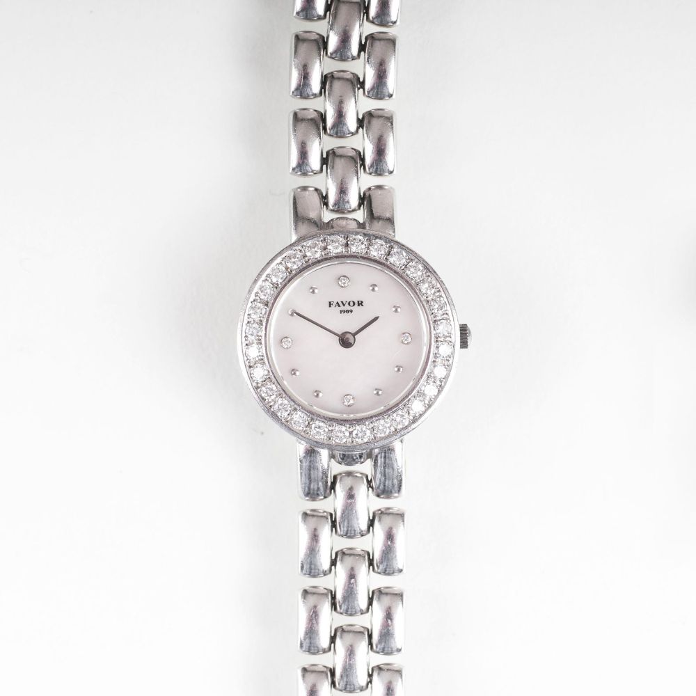 Damen-Armbanduhr von Favor mit Brillanten Damen-Armbanduhr von Favor mit Brillanten
