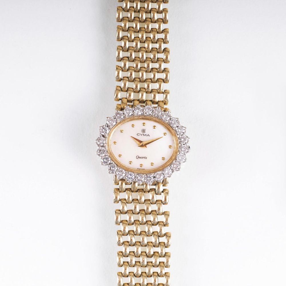 A Ladie's Wristwatch by Cyma with Diamonds