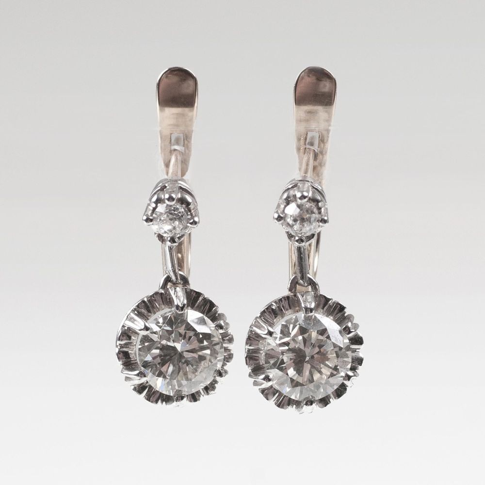 A Pair of Diamond Earrings