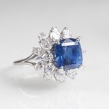 A highcarat ring with one Natural Sapphire and Diamonds - image 2