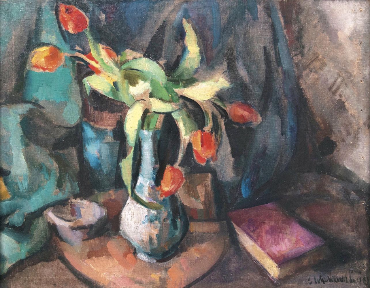 Stilleben mit Tulpen