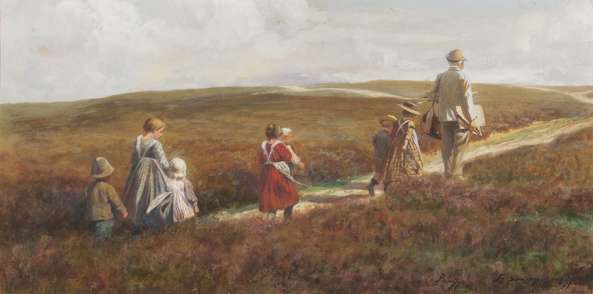Friedrich Schwinge - The Painter and the Children The Painter and the Children