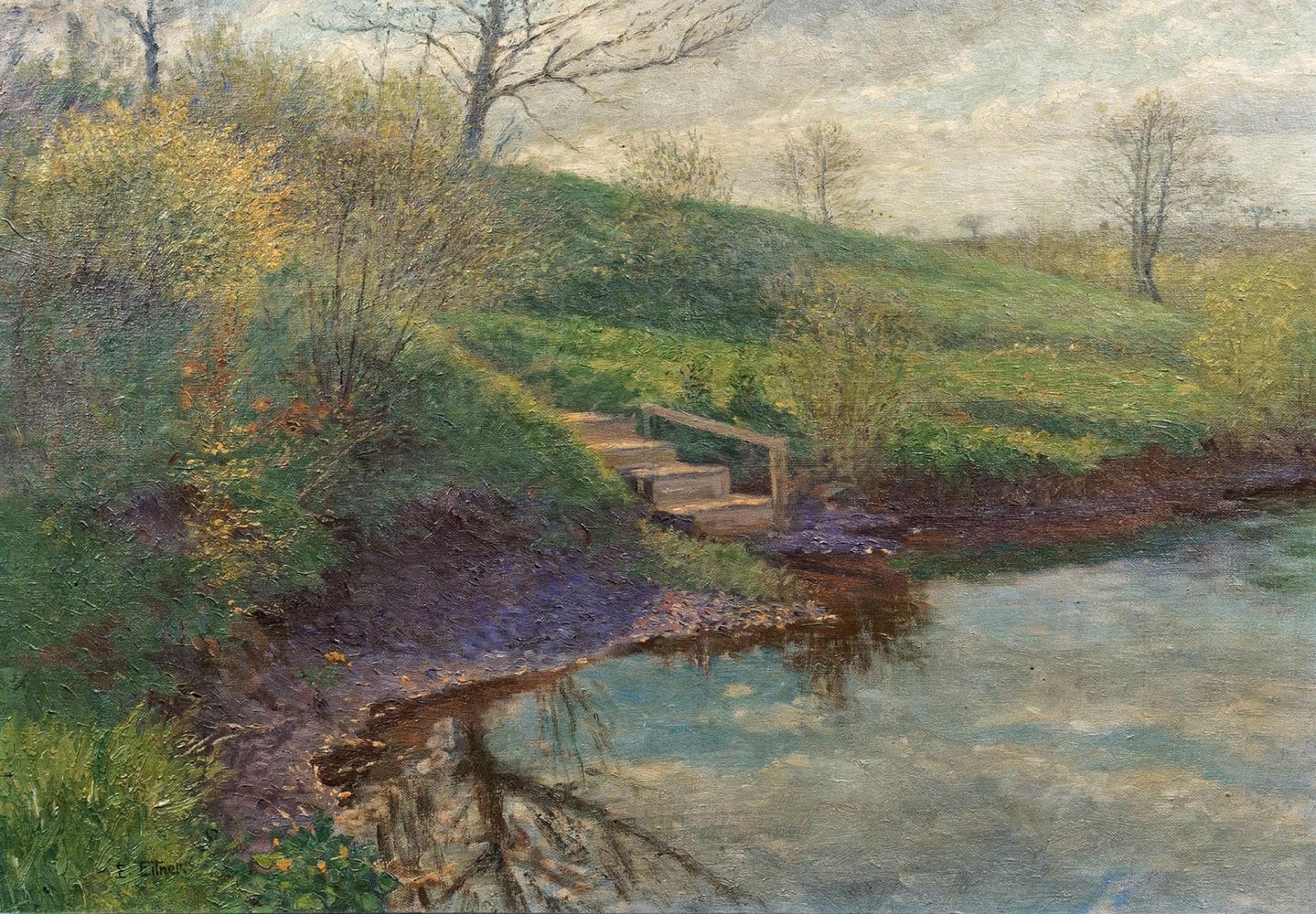 Ernst Eitner - Early Spring at the Alster Early Spring at the Alster