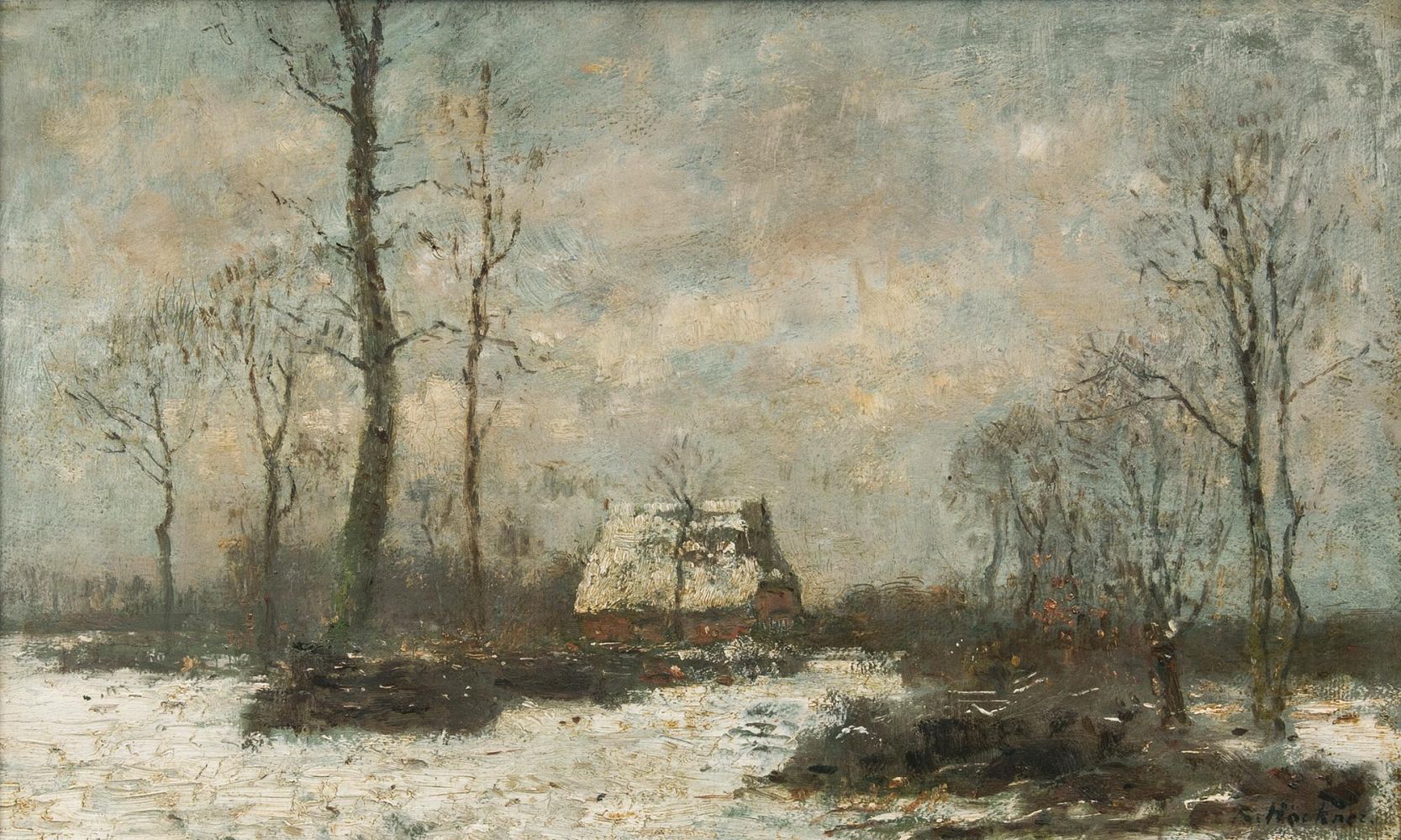 Rudolf Höckner - Winter near Wedel Winter near Wedel