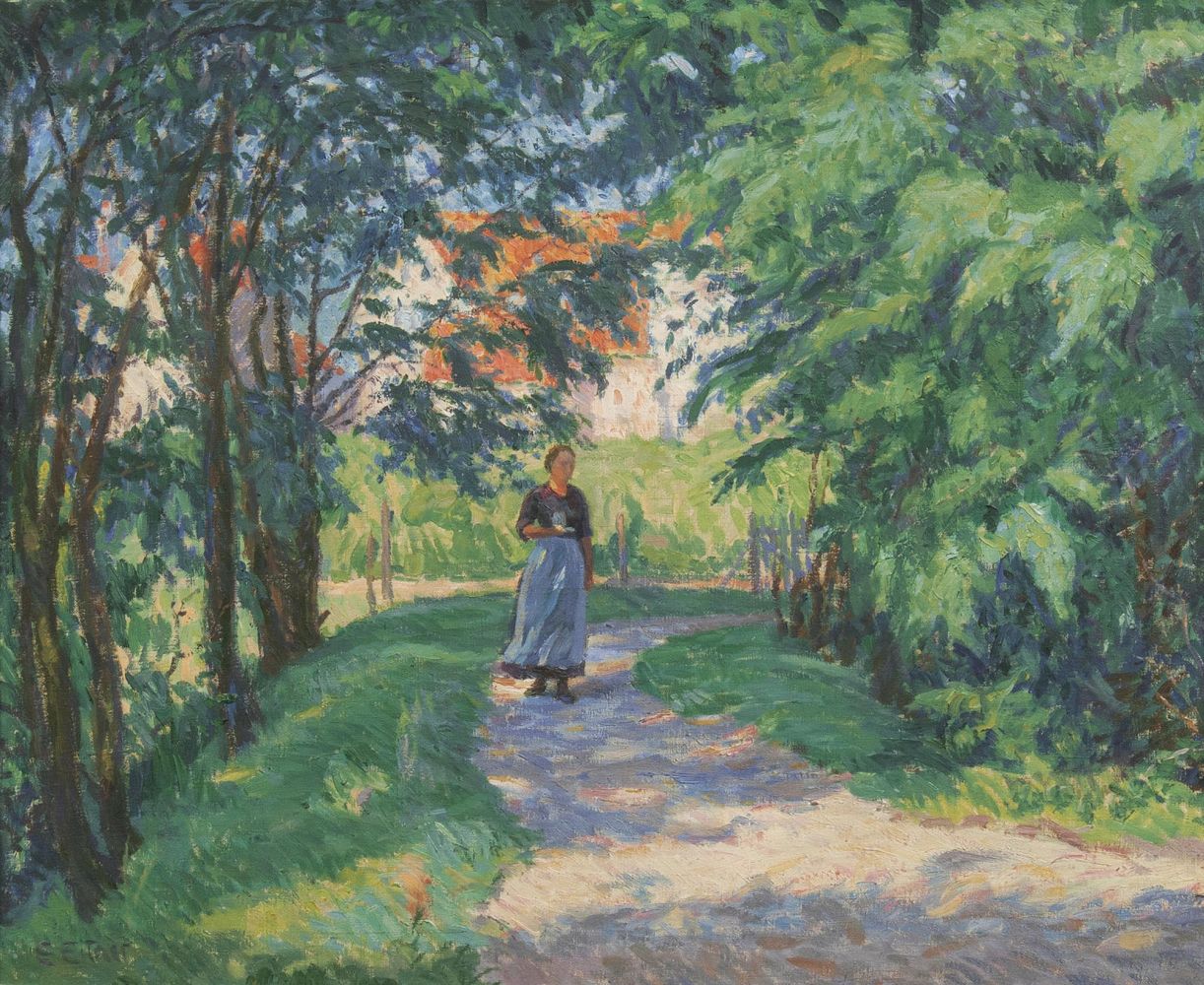 Ernst Eitner - Woman in a Park Woman in a Park
