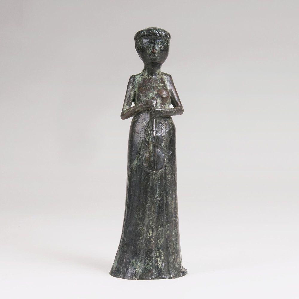 Skulptur 'Frau mit Geige'