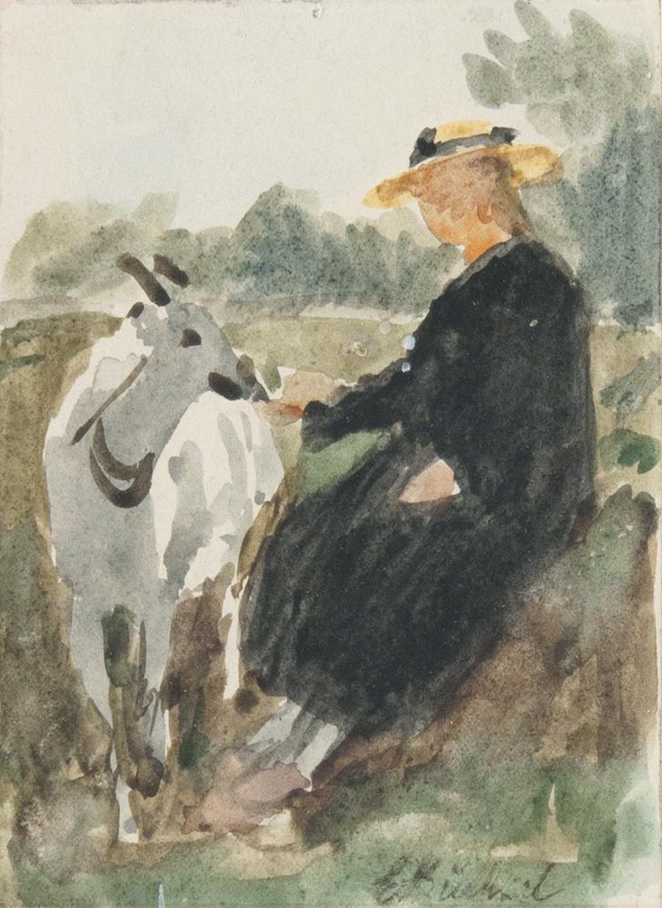 Elisabeth Büchsel - Woman with Goat Woman with Goat