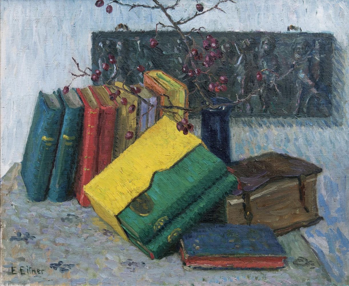 Ernst Eitner - Still Life with Books Still Life with Books