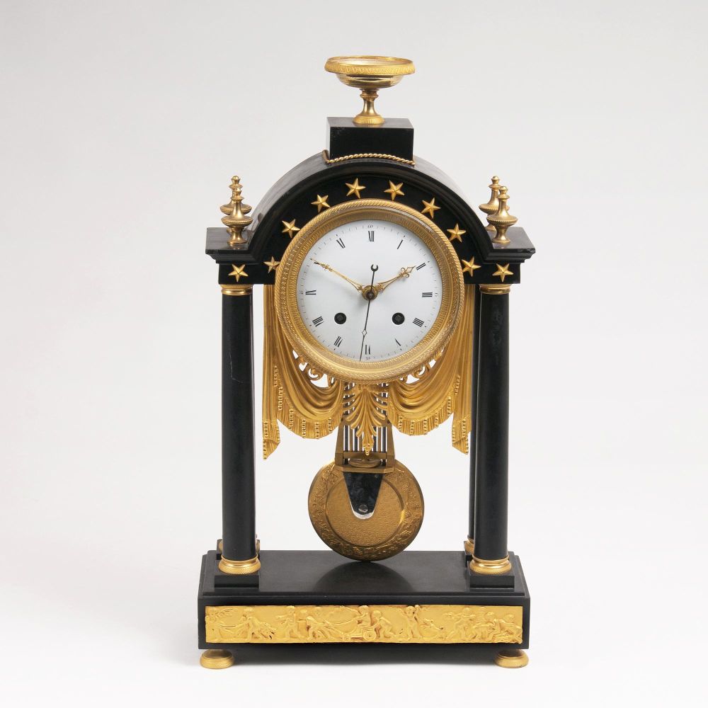 A Fine Empire Portico Mantel Clock