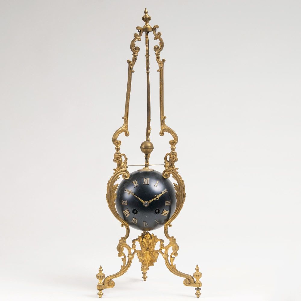 A rare Napoleon III spherical shaped clock