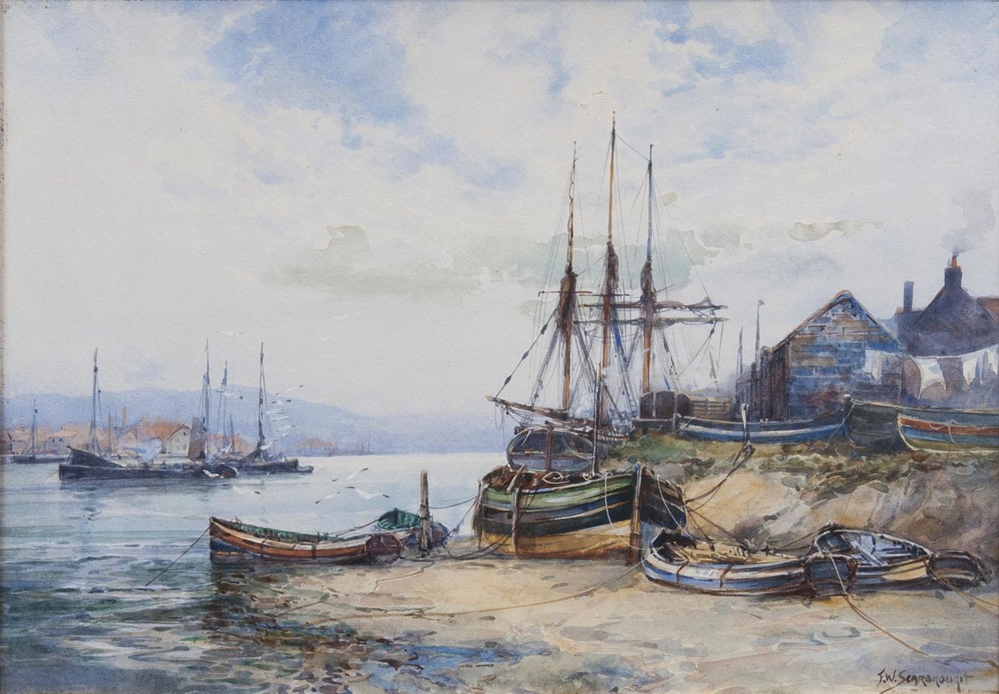 Frederik William Scarbrough - Low Tide, Esk River Low Tide, Esk River