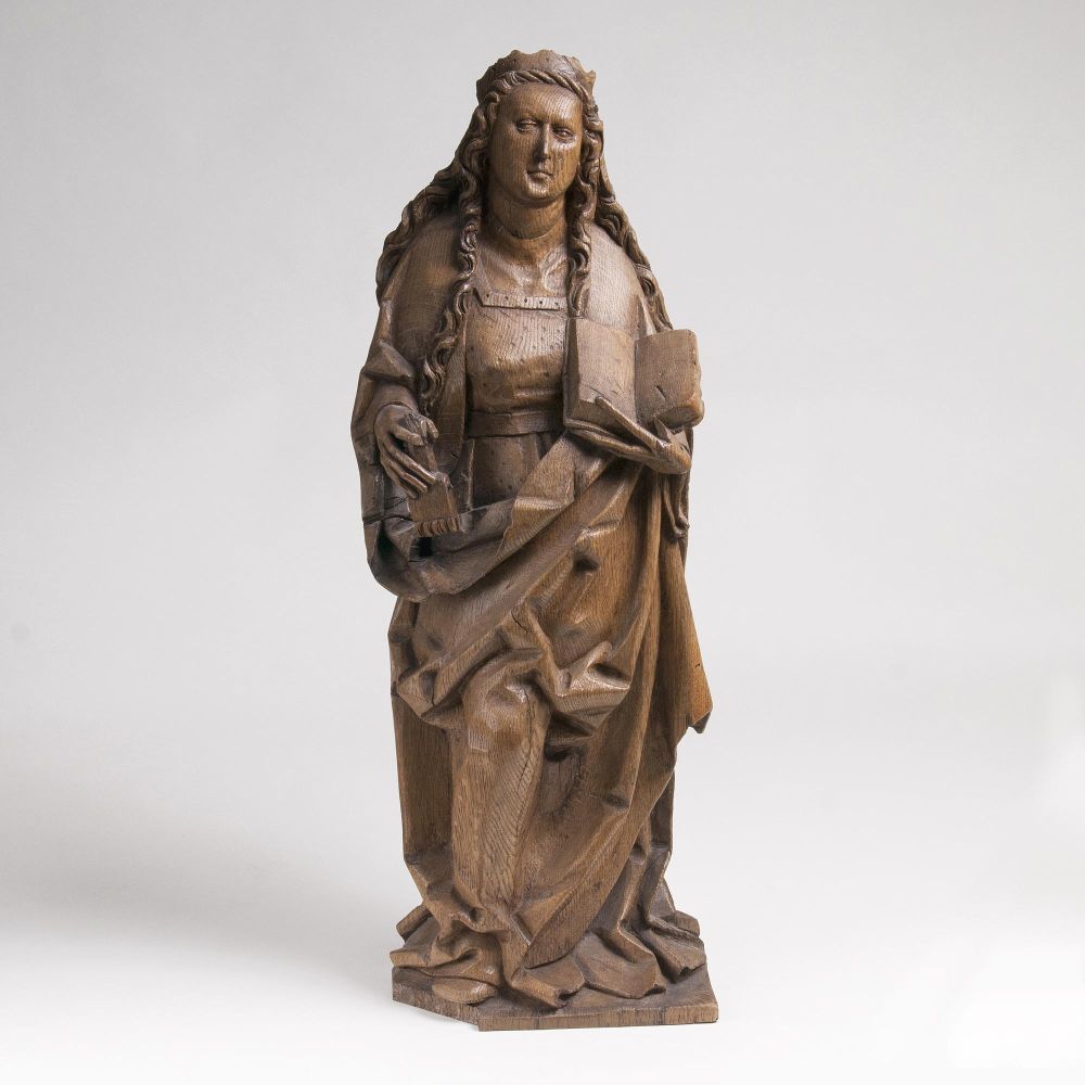 A Late Gothic Figure 'Saint Catherine'