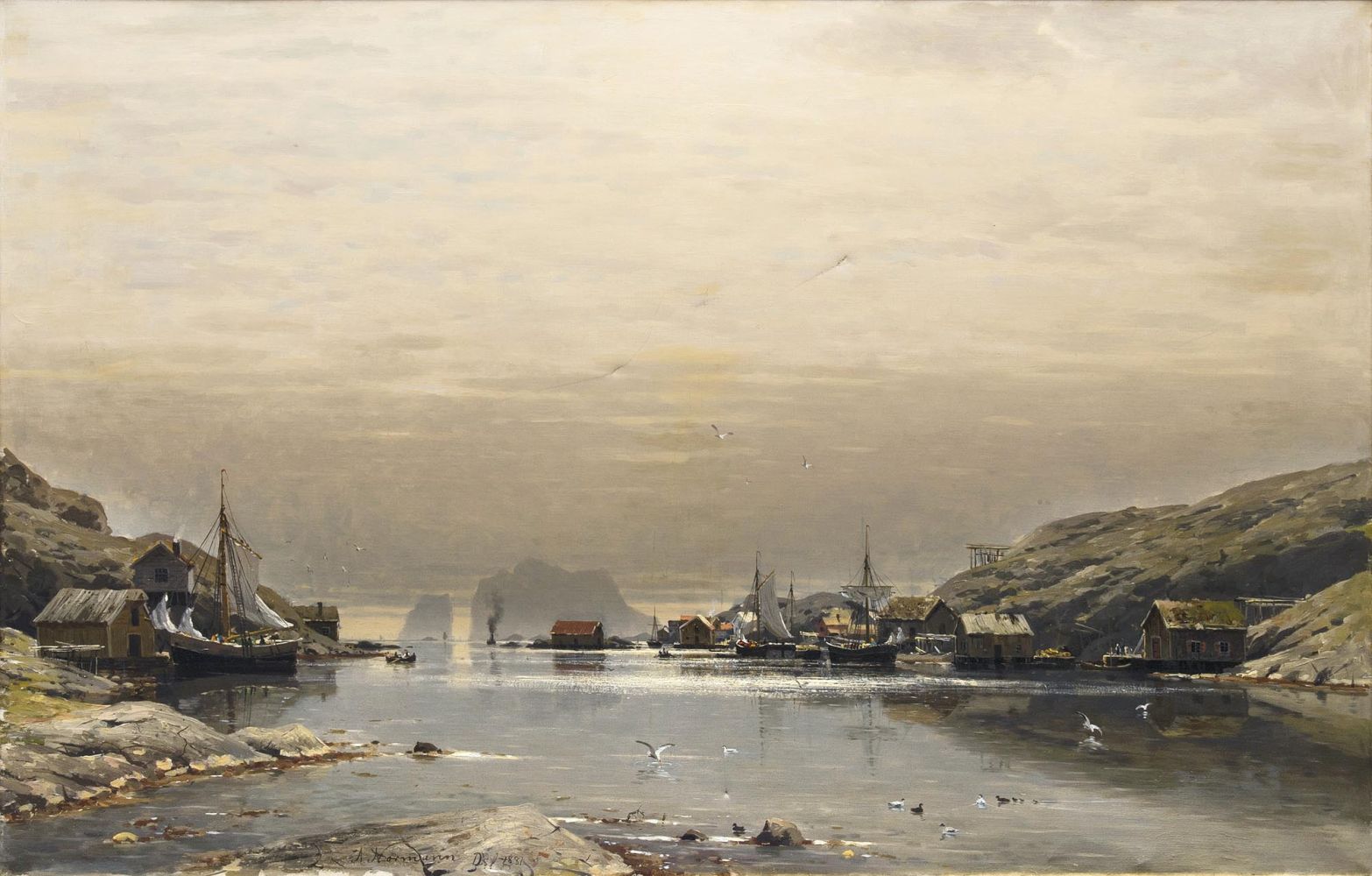 Fischer im Fjord