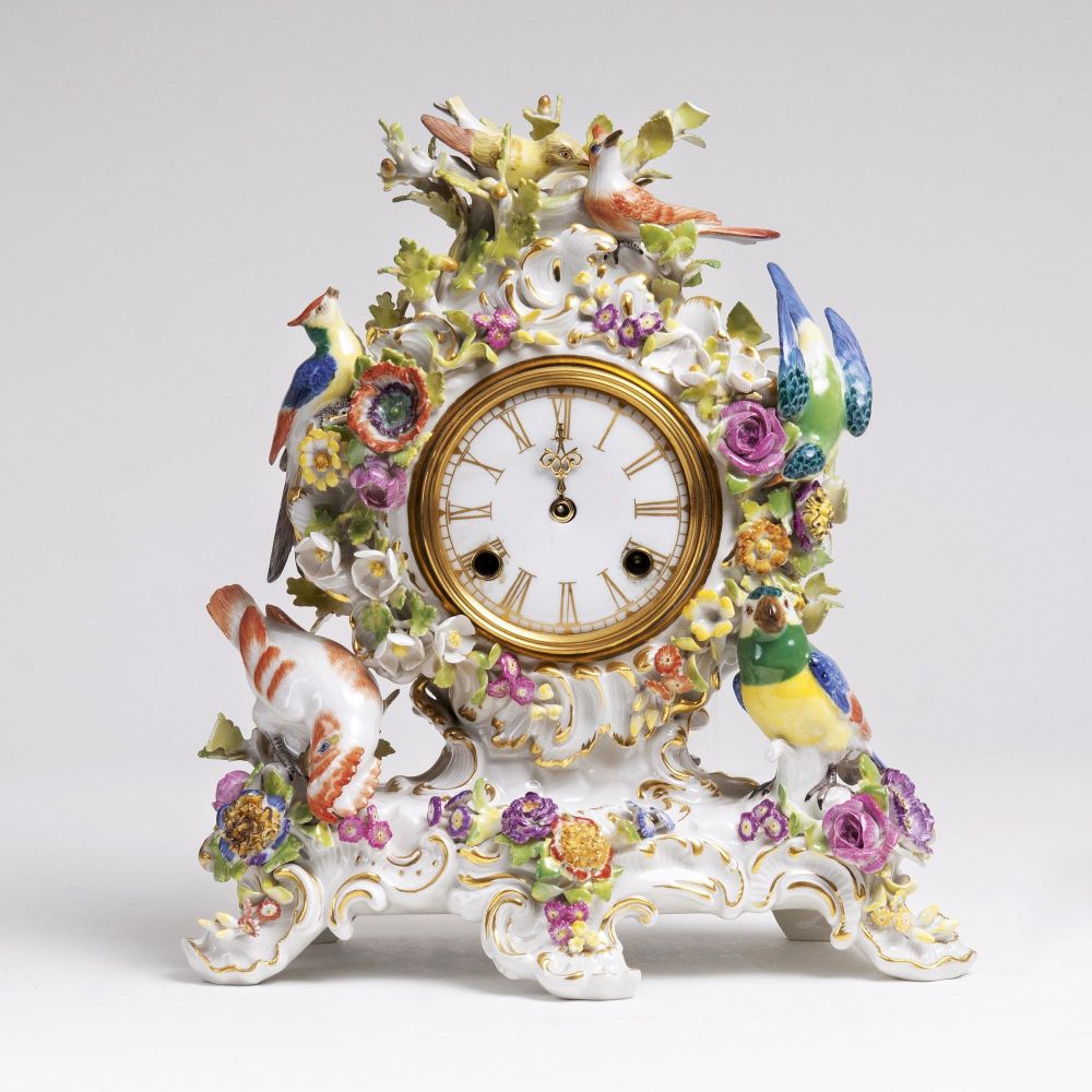 A Small Mantle Clock with Birds