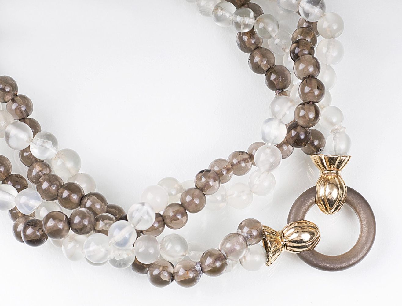 A modern Moonstone Smoky Quartz Necklace