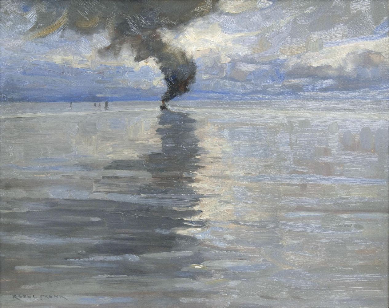 Steam Ship in a Calm