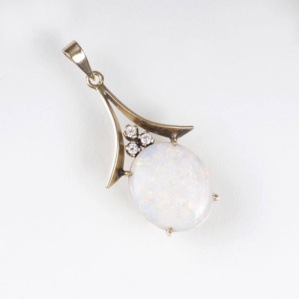 A small Opal Diamond Pendant