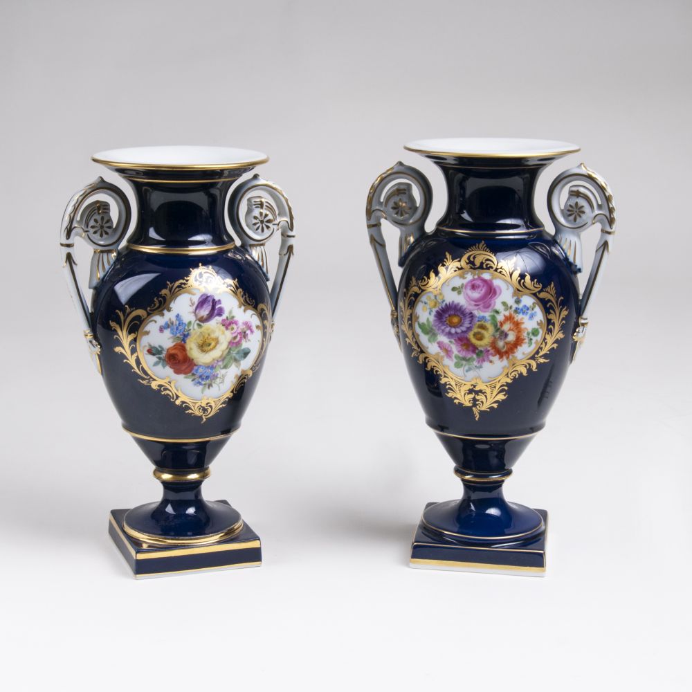 A Pair of Small Amphora Vases
