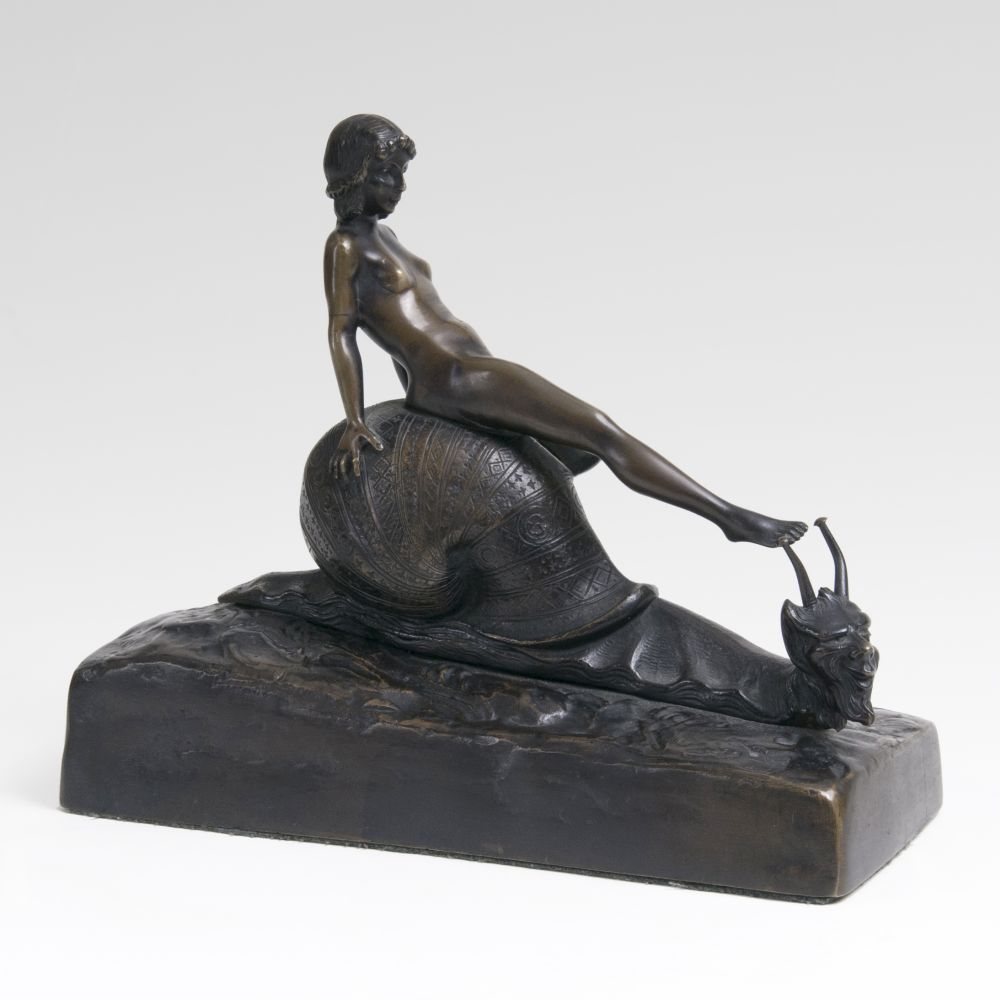 A Figure 'Female Nude riding a Worm'
