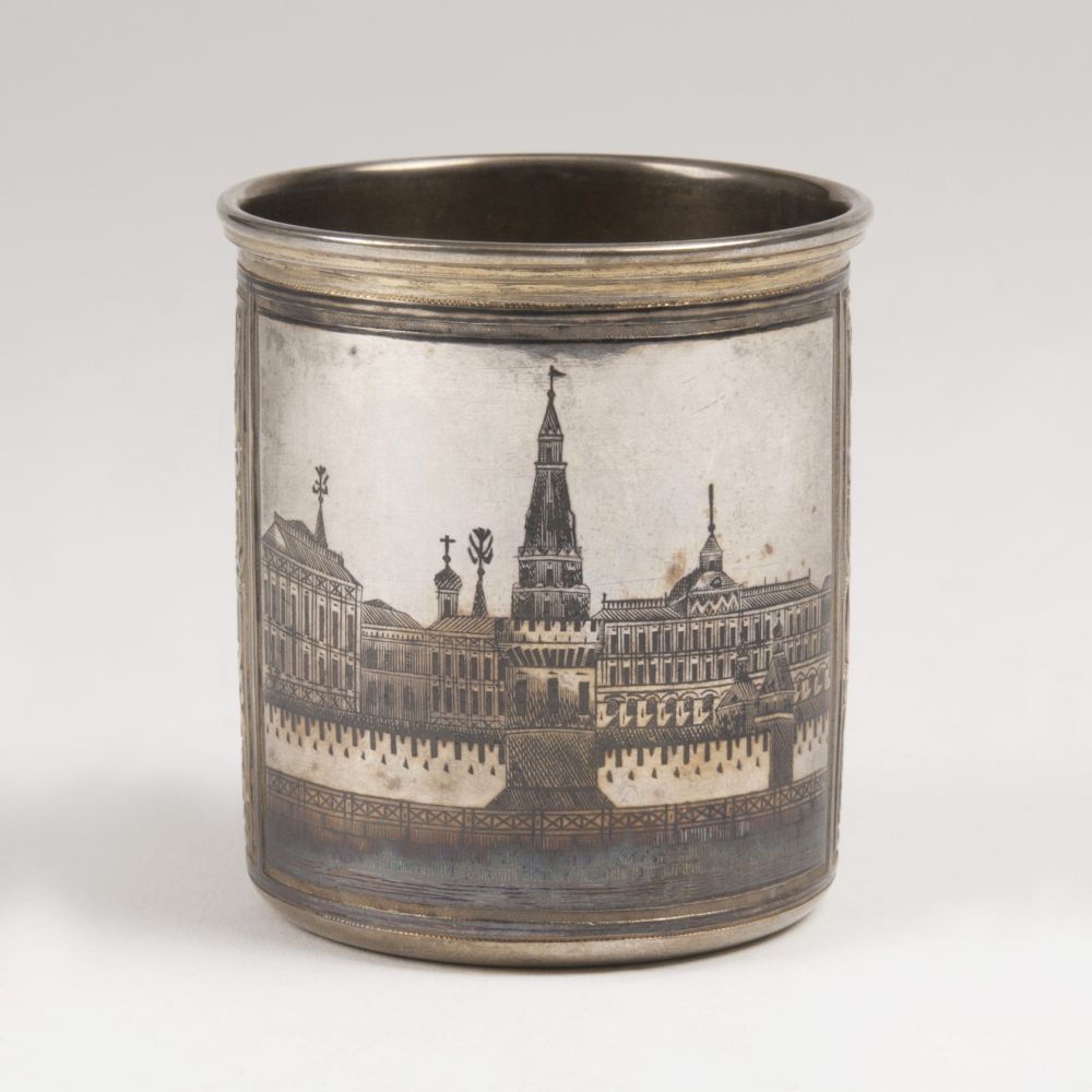 A Russian Mug with Winter-Palace-Scenery