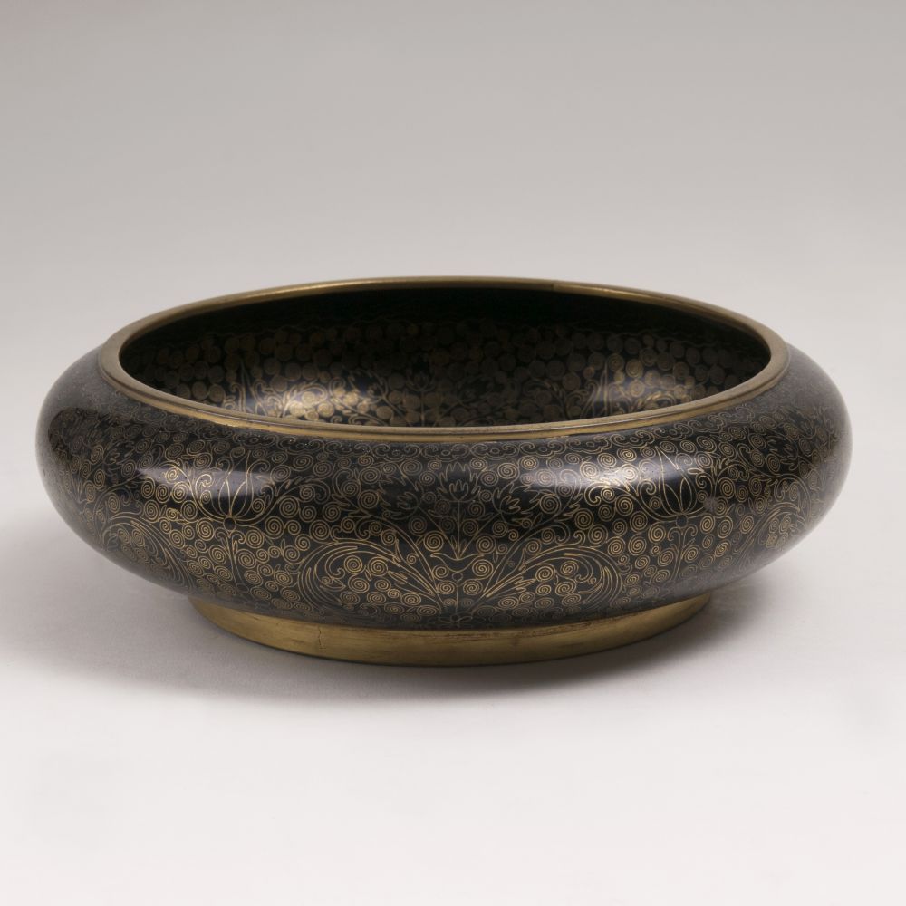 A Cloisonné Bowl with Spiralling Tendrils A Cloisonné Bowl with Spiralling Tendrils