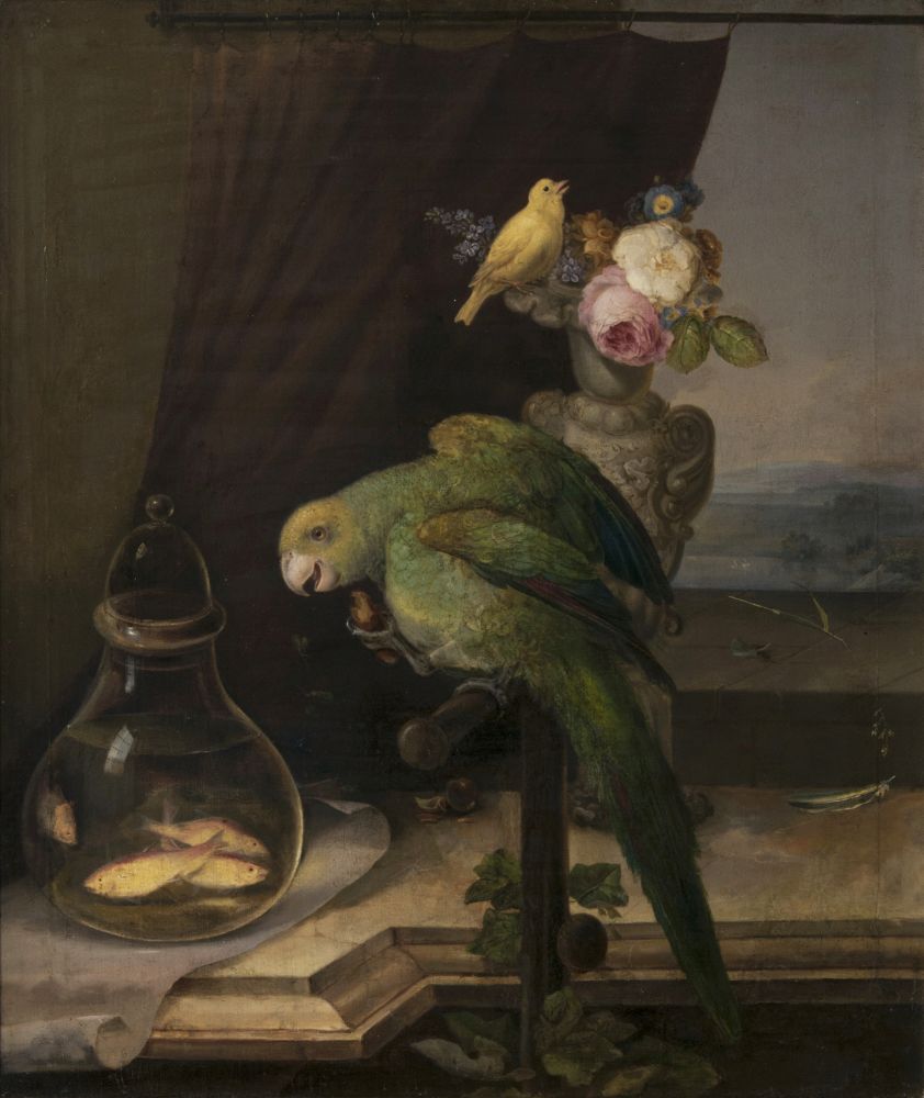 Still Life with Parakeet and Canary