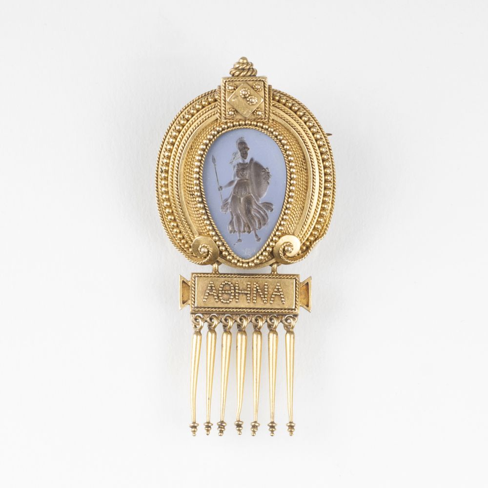 A Classical rooch with Intaglio 'Athena'
