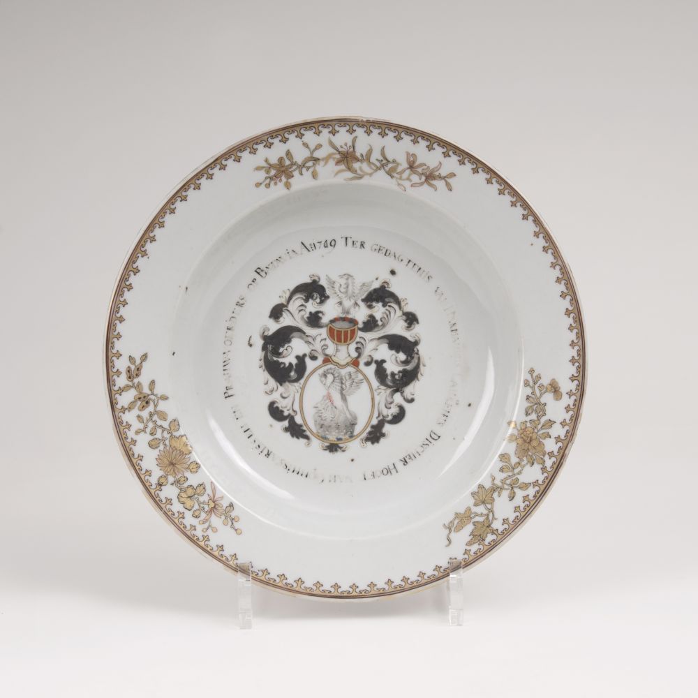 A 'Compagnie des Indes' Plate with Coat of Arms