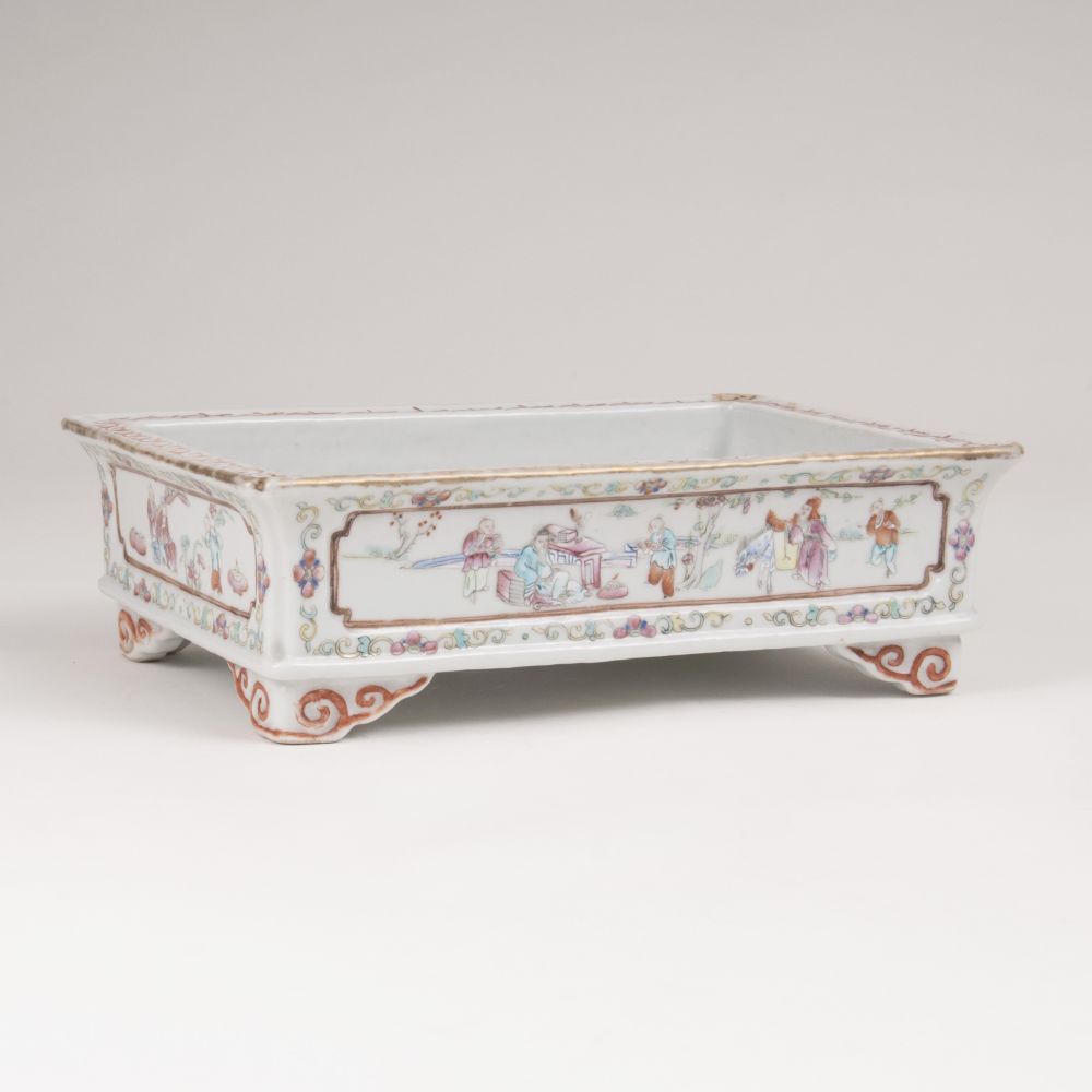 A Famille Rose Bowl with Figural Decor