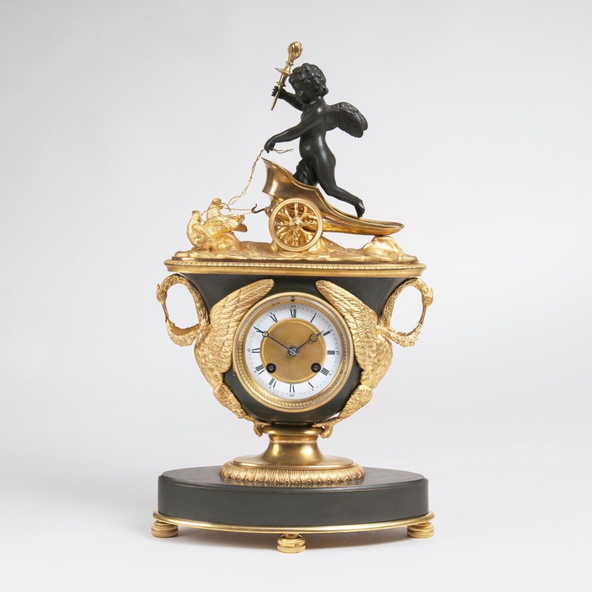 A fine French Empire Pendulum with Amor as Allegory of Love