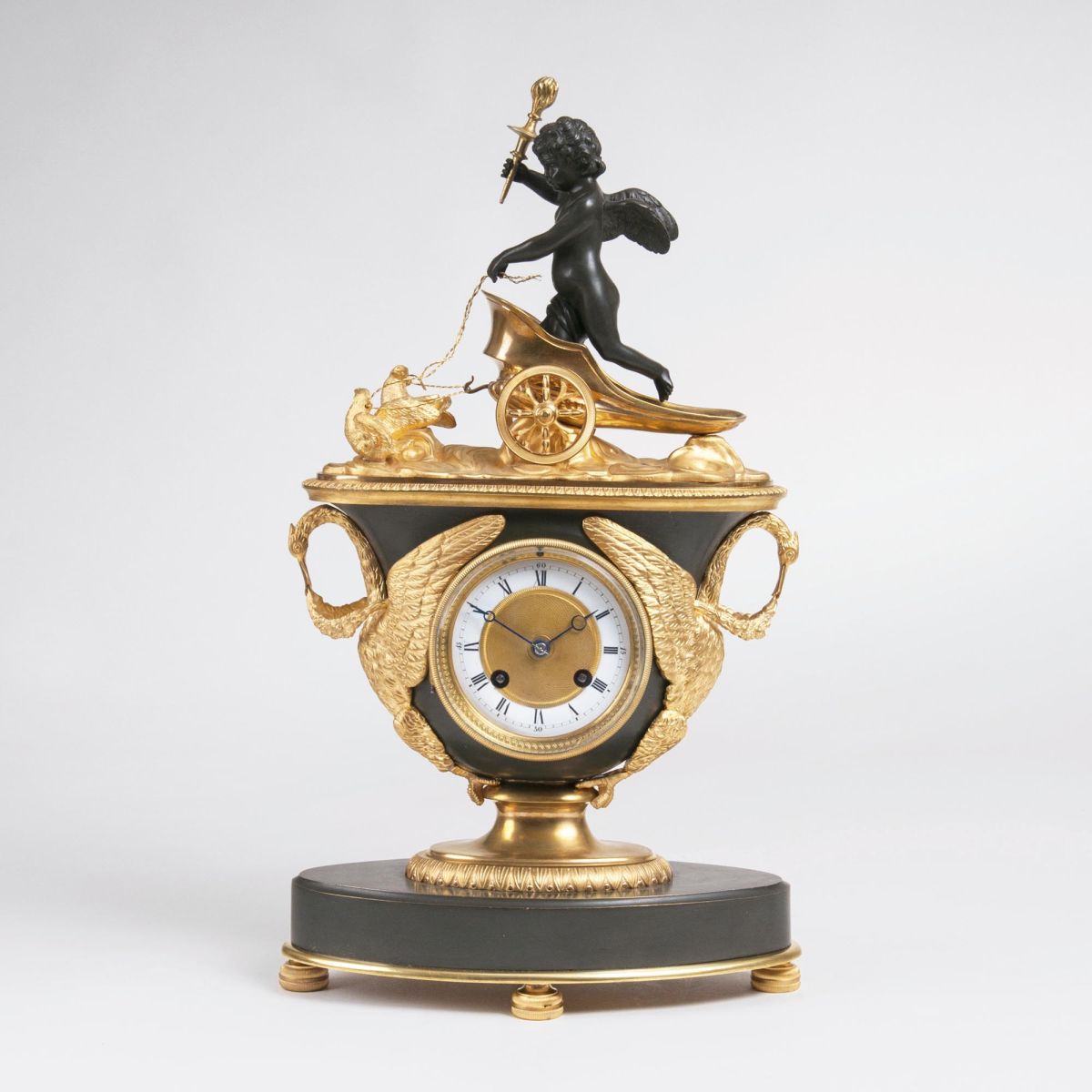 Samuel Marti - A fine French Empire Pendulum with Amor as Allegory of Love A fine French Empire Pendulum with Amor as Allegory of Love