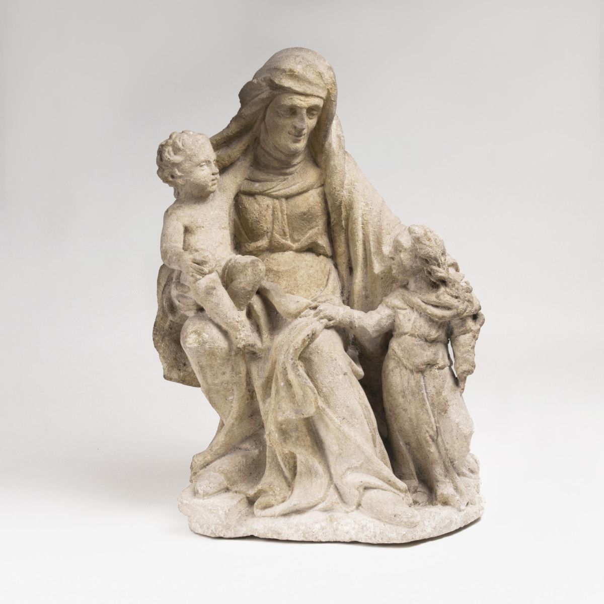 A Figure Group 'Saint Anne with Daughter Mary and Baby Son Jesus'
