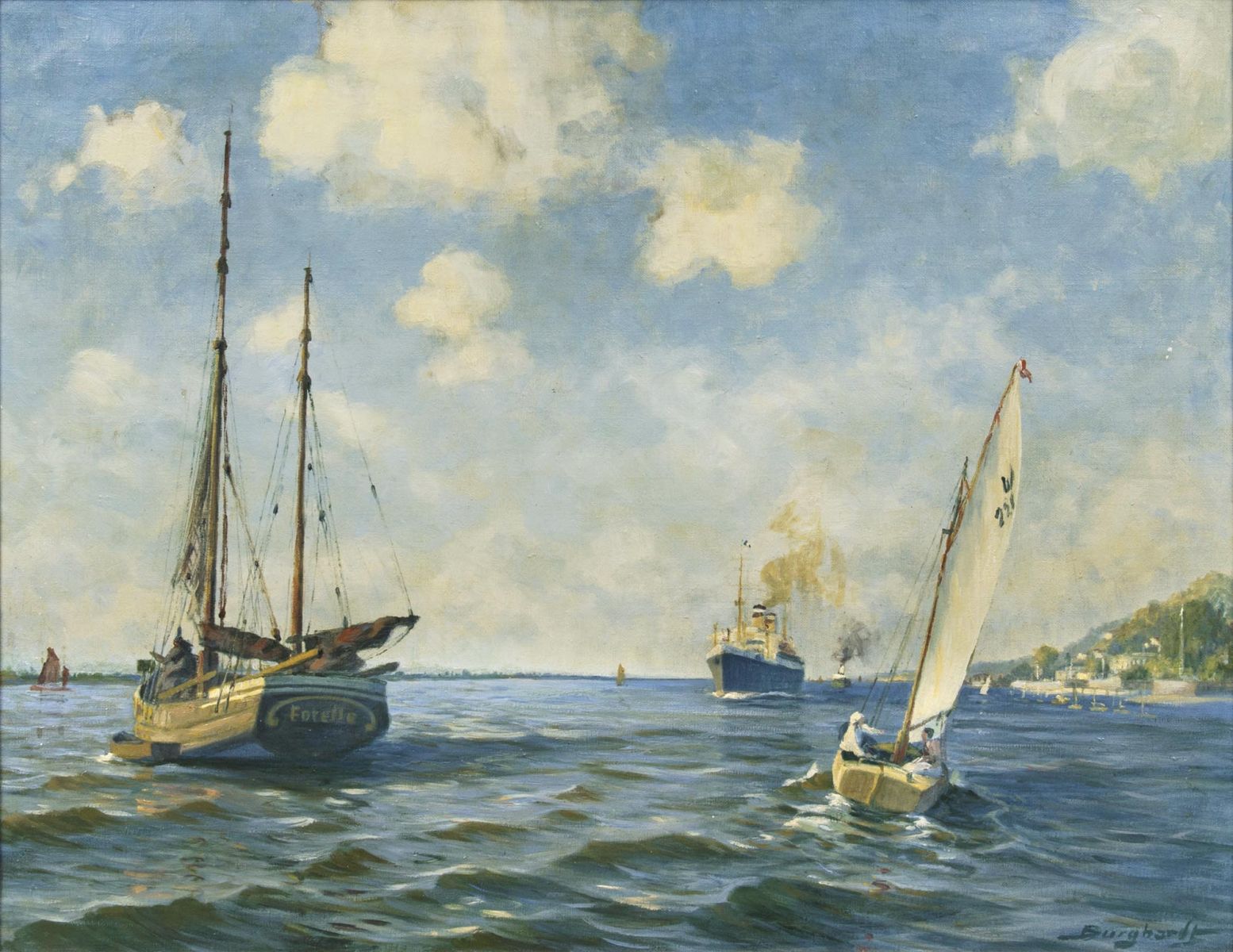 Gustav Burghardt - On the Elbe On the Elbe
