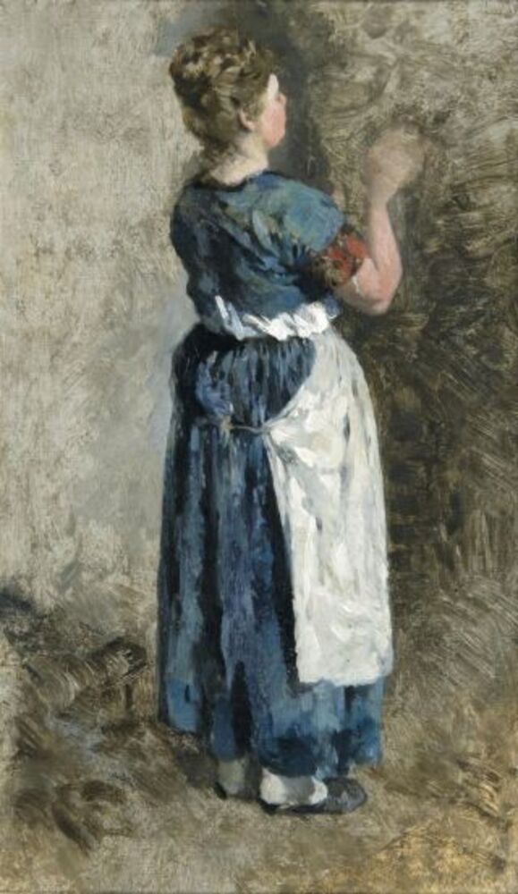 Frau im blauen Kleid - image 2