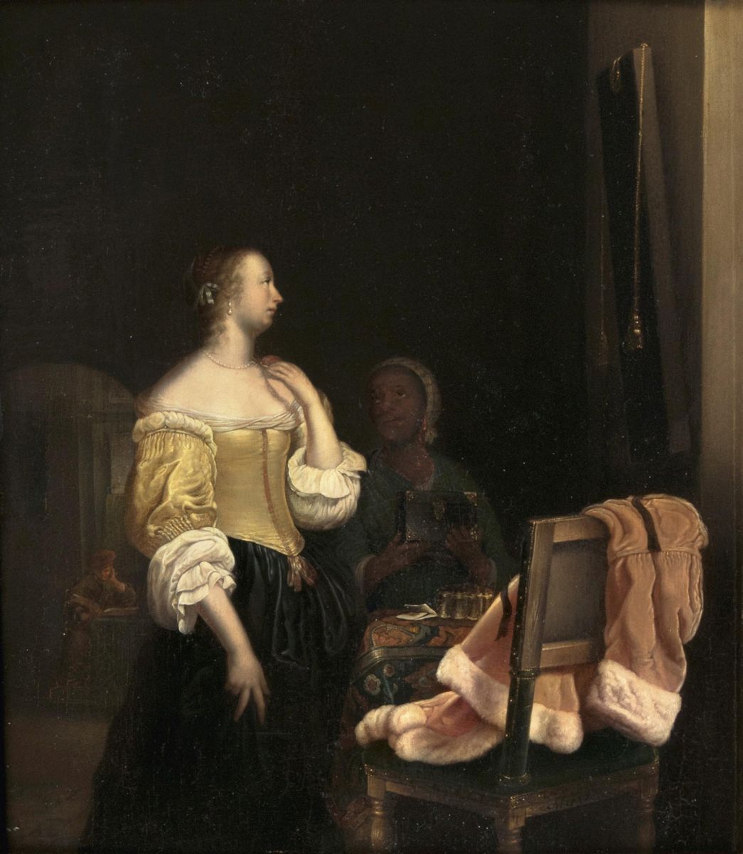 Frans van Mieris - Lady at her Toilette Lady at her Toilette