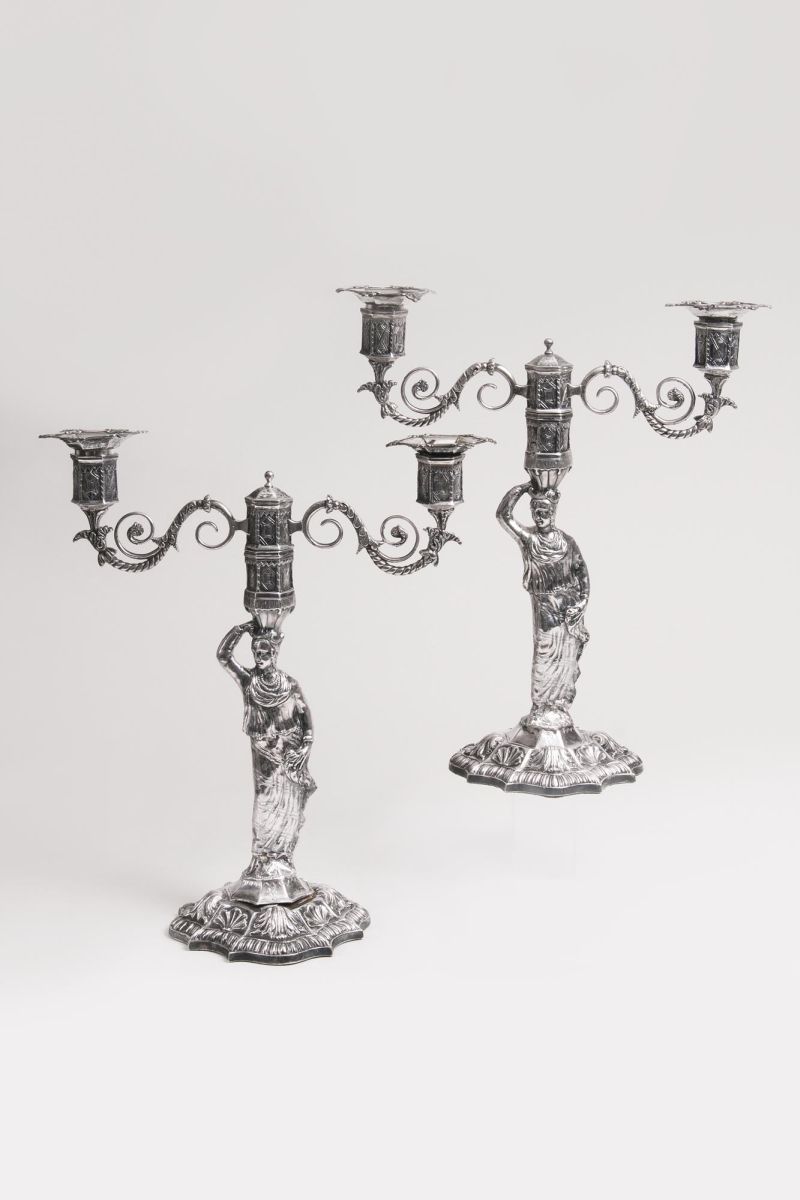 A Pair of  Irish Candle Holders