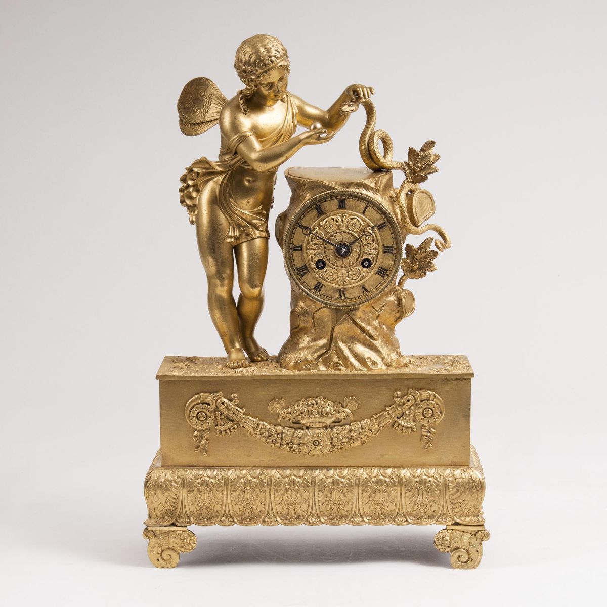 An Empire Pendulum 'Psyche with Snake'