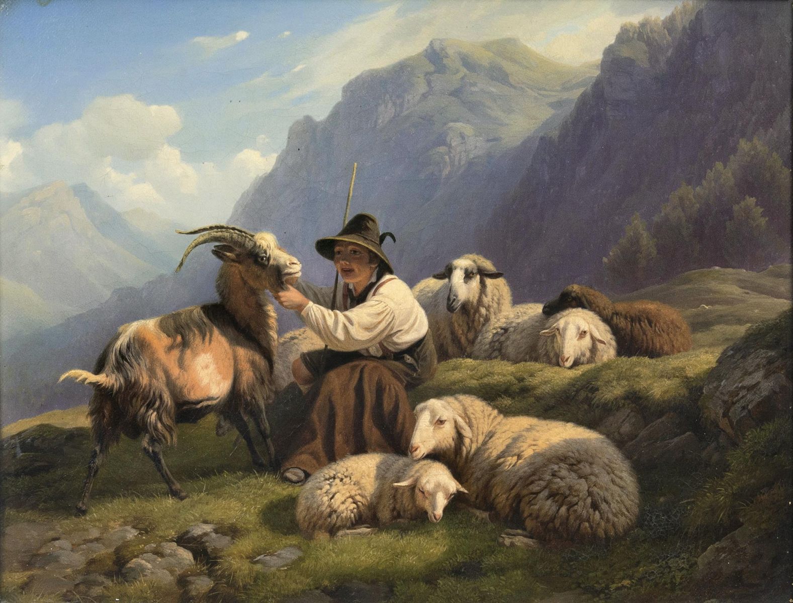 Hirte mit seiner Herde