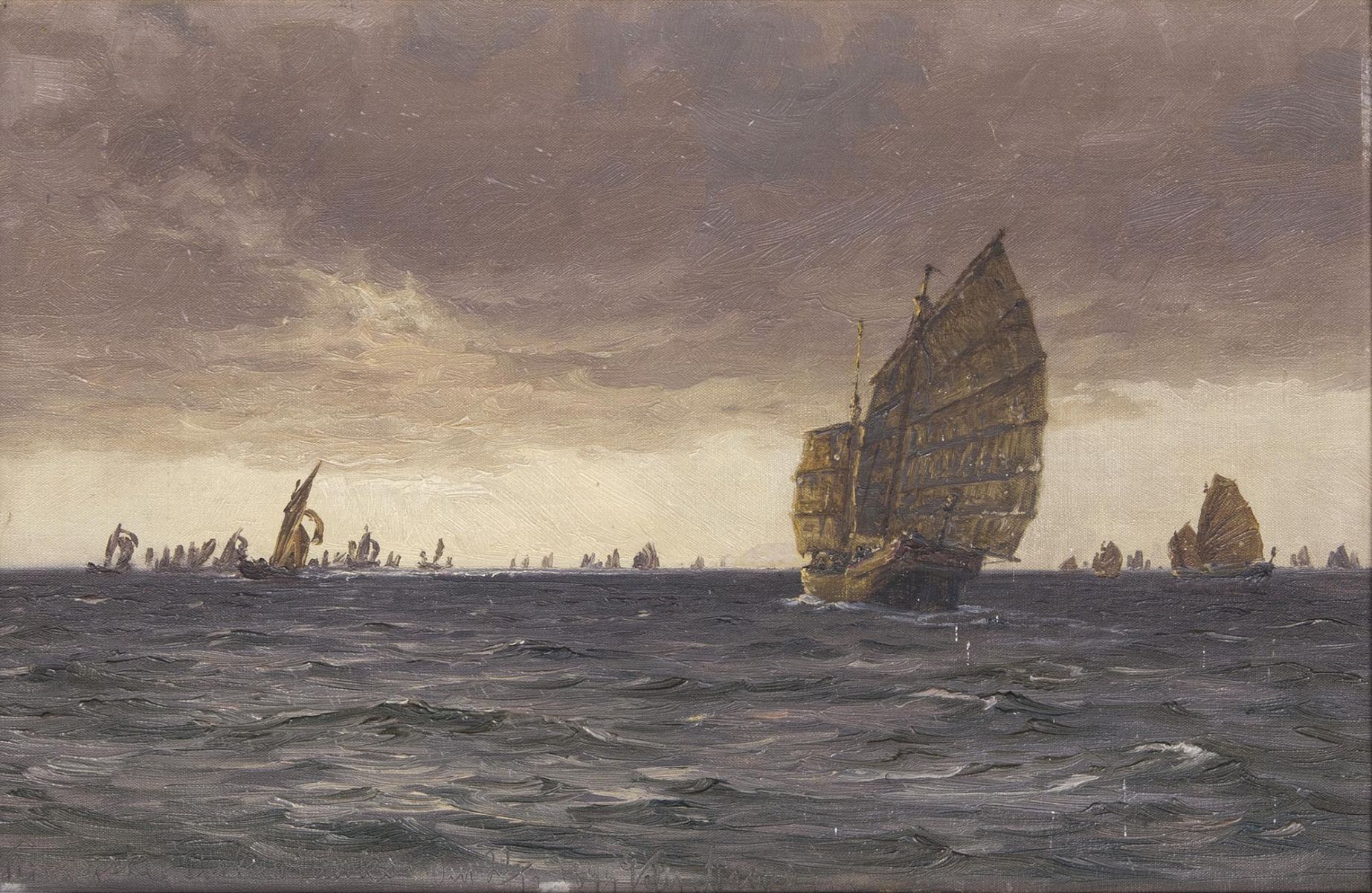 Vilhelm Arnesen - Dschunken im chinesischen Meer Dschunken im chinesischen Meer